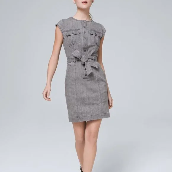 white christmas dresses Campbell Denim Dress in Dark Wash main image 0